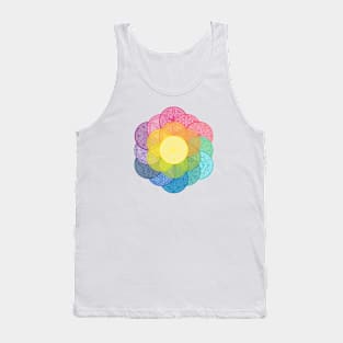 Rainbow Color Palette Flower of Life Tank Top